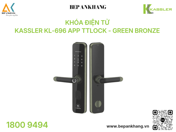 Khóa điện tử  Kassler KL-696 App TTlock - Green Bronze 